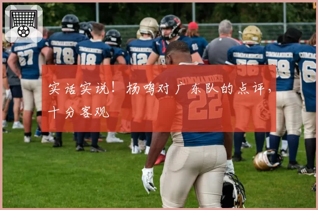 实话实说！杨鸣对广东队的点评，十分客观